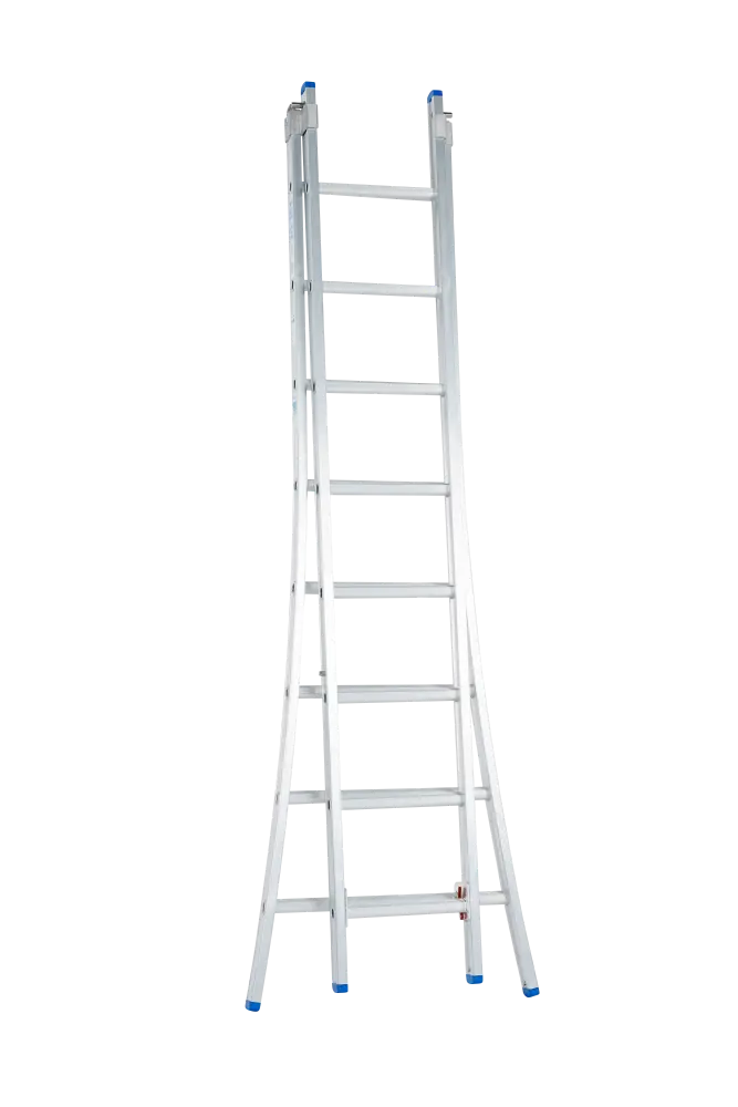 Echelle coulissante / 2 x 8, pieds évasés, transformable Solide