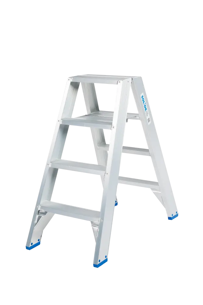 Escabeau double / 2 x 4 marches Solide