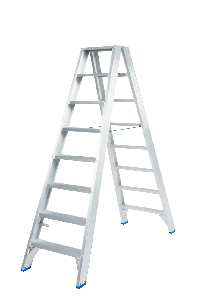 Escabeau double / 2 x 8 marches Solide