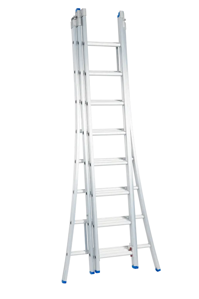 Echelle coulissante / 3 x 8, pieds évasés, transformable Solide
