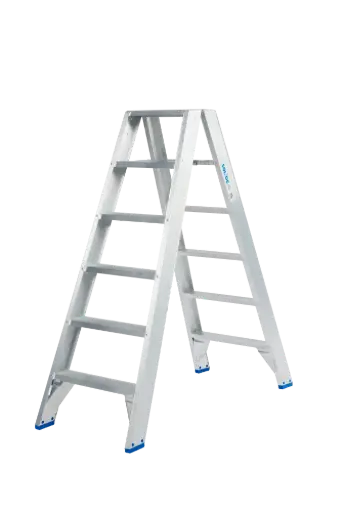 Escabeau double / 2 x 6 marches Solide